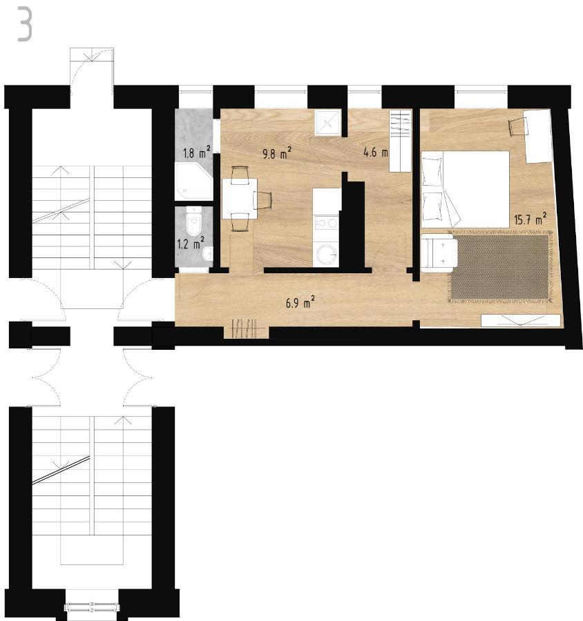 Stories Writer'S Ap 40Sqm Renovated Free Parking Apartment รีกา ภายนอก รูปภาพ